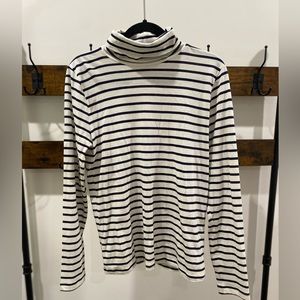 NEW! J. CREW FACTORY | Striped Tissue Turtleneck, Size Medium